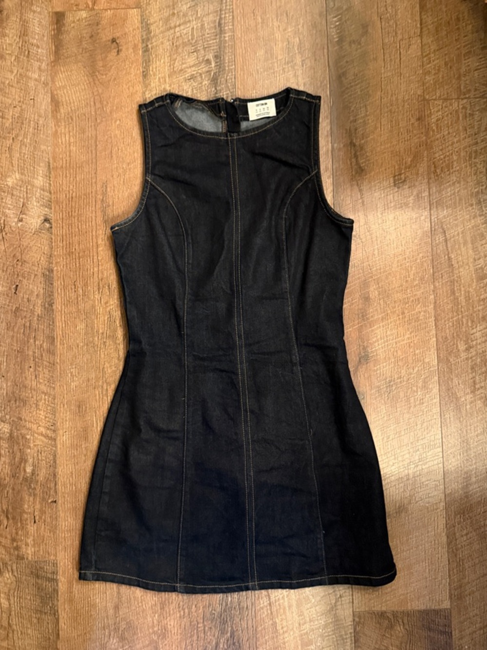 Sleeveless Dark Denim Dress